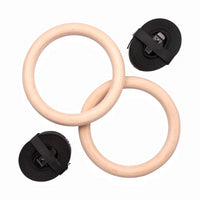 VERPEAK Wooden Gymnastic Rings with Adjustable Straps Heavy Duty Exercise Gym Rings Wooden