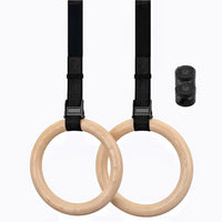 VERPEAK Wooden Gymnastic Rings 32mm for Gym Exercise Fitness Wooden