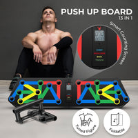 VERPEAK 13 in 1 Foldable Push Up Board (Black) VP-PUB-100-XW