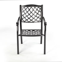 Fiji Metal Outdoor Dining chair with cushions (1 pair)