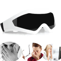 Rechargeable Eye Care Massager - Remote Music Pressure Vibration Heat
