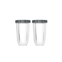 For Nutribullet 2 Tall Cups + 2 Stay Fresh Lid For All Nutri 600 and 900 Models