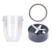 For Nutribullet Short Cup + Extractor Blade + Grey Seal - For 900 and 600 Models
