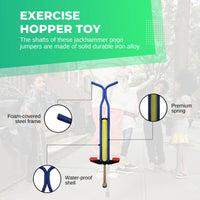 Blue Pogo Stick Kids - Childrens Jumping Jackhammer Exercise Hopper Toy