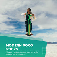 Green Pogo Stick Kids - Childrens Jumping Jackhammer Exercise Hopper Toy