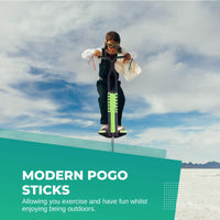 Green Pogo Stick Kids - Childrens Jumping Jackhammer Exercise Hopper Toy