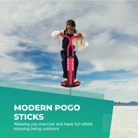 Red Pogo Stick Kids - Childrens Jumping Jackhammer Exercise Hopper Toy