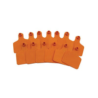 100x Cattle Ear Tags 5x4cm Set - Small Orange Blank Sheep Pig Livestock Label