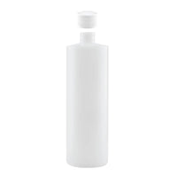 10x 250ml Clear HDPE Round Bottle + 28/410 Caps - Empty Plastic Food Storage