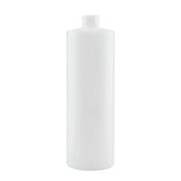 10x 500ml Clear HDPE Round Bottle + 28/410 Caps - Empty Plastic Food Storage
