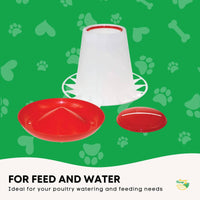 9Kg Automatic Chicken Feeder - Plastic Poultry Chook Hen Feeding Seed Bucket