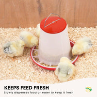 9Kg Automatic Chicken Feeder - Plastic Poultry Chook Hen Feeding Seed Bucket