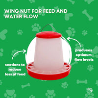 9Kg Automatic Chicken Feeder - Plastic Poultry Chook Hen Feeding Seed Bucket