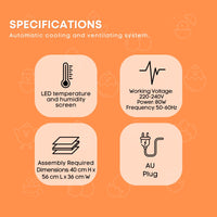 Rooster Farms Electric 112 Egg Incubator + Accessories for Chicken Quail Duck