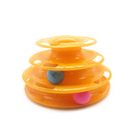 Interactive Cat Track Tower 3 Level LED Ball with Light - Kitten Chase Play Toy