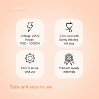 Ellie & Ruby Standing Hair Dryer Accelerator Colour 360 Rotating Halo Rolling