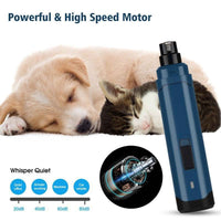 Pet Nail Grinder Dog Cat Electric Trimmer 2 Speed Rechargeable Claw Filer N10