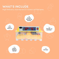 Electric 48 Egg Incubator + Accessories Hatching Eggs Chicken Quail Duck