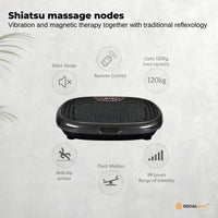 Social Hike Black Mini Vibration Plate - Vibrating Exercise Machine Platform