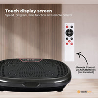 Social Hike Black Mini Vibration Plate - Vibrating Exercise Machine Platform