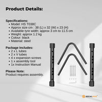 Social Hike Single Bike Rack Stand - Floor or Wall Adjustable Width Bicycle Holder