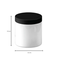 50x 200g Plastic Cosmetic Jar + Lids - Empty White Cream Container