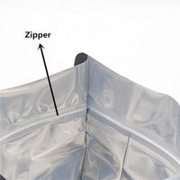 400 Resealable Mylar Stand Up Bags 36x25cm - Black Food Packaging Zip Pouch