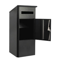 Parcel Delivery Drop Box Mailbox - Secure Home Package Locker 38x38x90cm Black