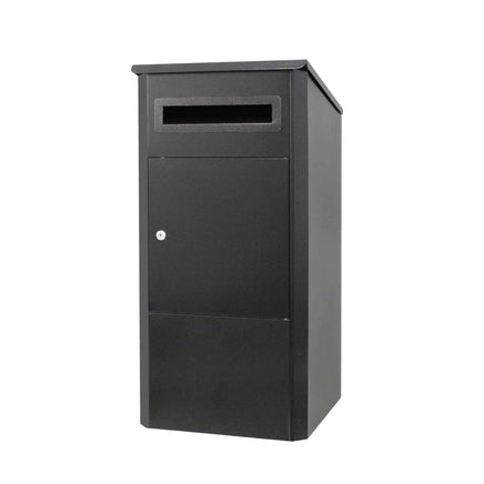 Parcel Delivery Drop Box Mailbox - Secure Home Package Locker 38x38x90cm Black