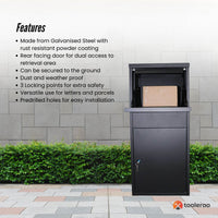 Parcel Delivery Drop Box Mailbox - Home Package Post Locker 41.5x38.5x102.5cm