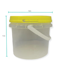 Bulk 100 x 0.8L Honey Bucket with Lid - 1Kg Clear Tamper Proof Plastic Tub