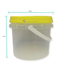 Bulk 100 x 0.8L Empty Honey Bucket with Lid - 1Kg Clear Tamper Proof Plastic Tub