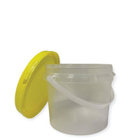 Bulk 100 x 0.8L Empty Honey Bucket with Lid - 1Kg Clear Tamper Proof Plastic Tub