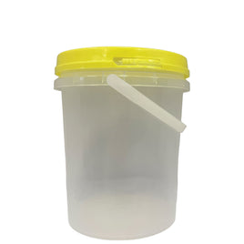 Bulk 100 x 1.2L Empty Honey Bucket with Lid - 1.5Kg Clear Tamper Proof Plastic Tub