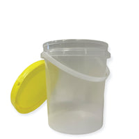 Bulk 100 x 1.2L Empty Honey Bucket with Lid - 1.5Kg Clear Tamper Proof Plastic Tub