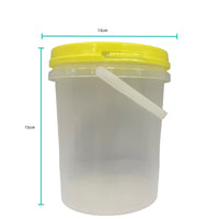Bulk 100 x 1.2L Empty Honey Bucket with Lid - 1.5Kg Clear Tamper Proof Plastic Tub