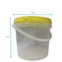 Bulk 100 x 2.2L Honey Bucket with Lid - 3Kg Clear Tamper Proof Plastic Tub