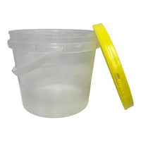 Bulk 100 x 2.2L Honey Bucket with Lid - 3Kg Clear Tamper Proof Plastic Tub