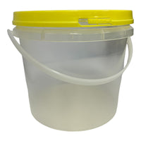 Bulk 100 x 2.2L Honey Bucket with Lid - 3Kg Clear Tamper Proof Plastic Tub