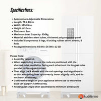 Tooleroo Adjustable Appliance Base Stand for Washing Machine with Locking Wheels