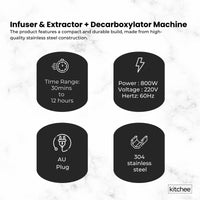 Kitchee Electric Butter Oil Herbal Infuser & Extractor + Decarboxylator Machine