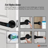 Tooleroo Digital Smart Door Lock Handle - 5in1 Keypad Home Entry Security System