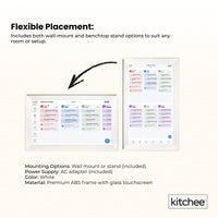 Kitchee Digital Calendar Smart Family Planner - 39.5cm Touchscreen Display White