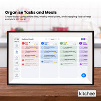 Kitchee Digital Calendar Smart Family Planner - 39.5cm Touchscreen Display Black