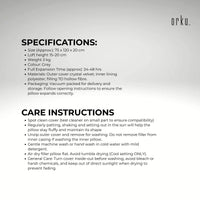 Orku Maternity Pregnancy Pillow - J-Shape Full Length for Side Sleepers Grey