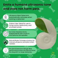 Indoor Dog Bark Ultrasonic Unit - Sound Anti Barking Control Training Aid