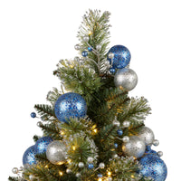 Swishmas 61cm Blue Collection Pre-Lit Tabletop Christmas Tree