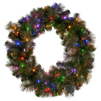 Christabelle 76cm Split Christmas Wreath with LED Lights for Double Front Doors Decoration