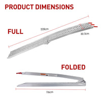 Kartrite Rigg Aluminium ATV Loading Ramp Foldable - Silver