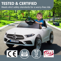 Kahuna Mercedes Benz CLS 350 Kids Electric Ride On Car with Remote Control - White